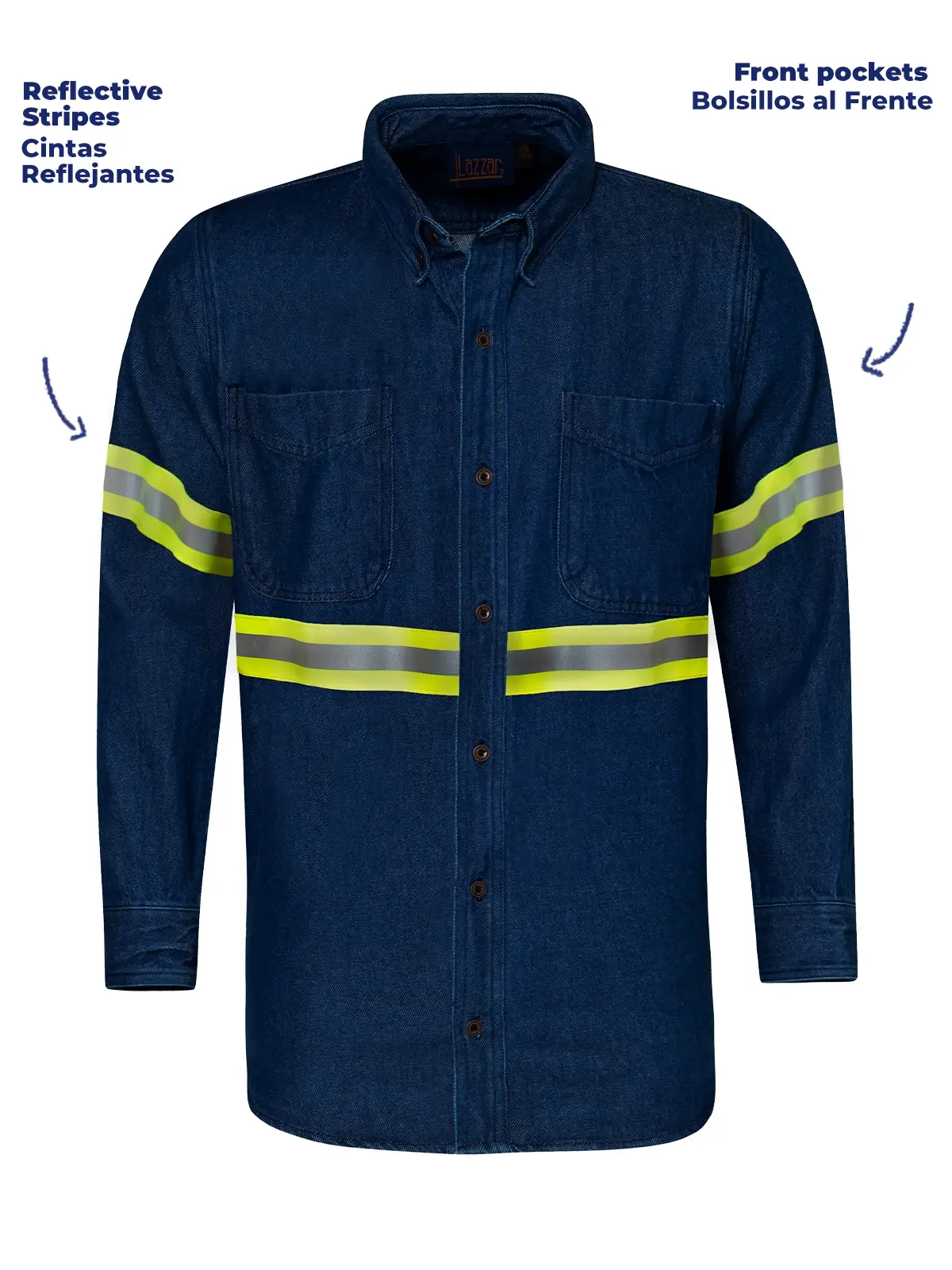 Reflective denim shirt