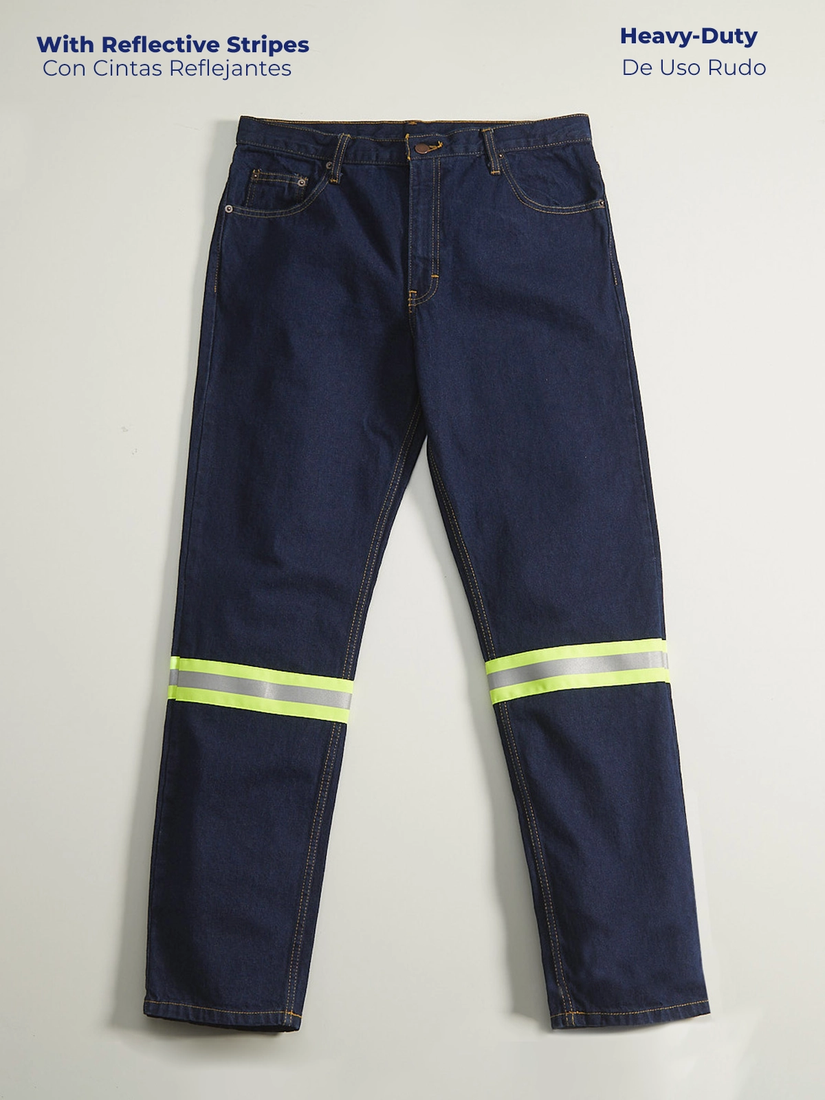 Pantalón de Mezclilla Con Reflejante (14oz)