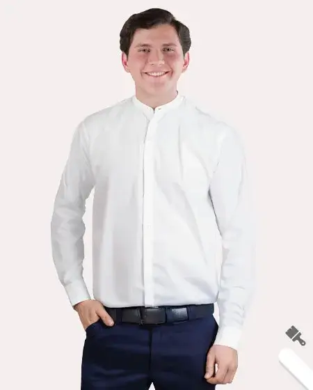 Men's Mandarin collar shirt