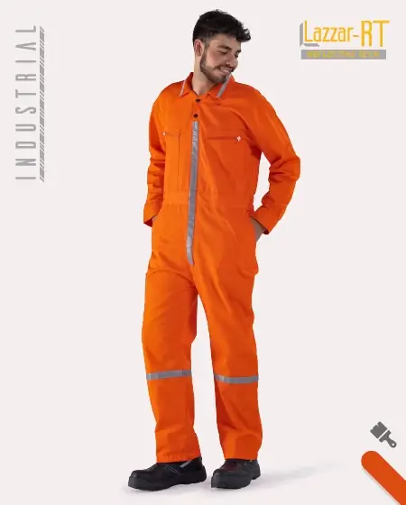 High-visibility orange coverall