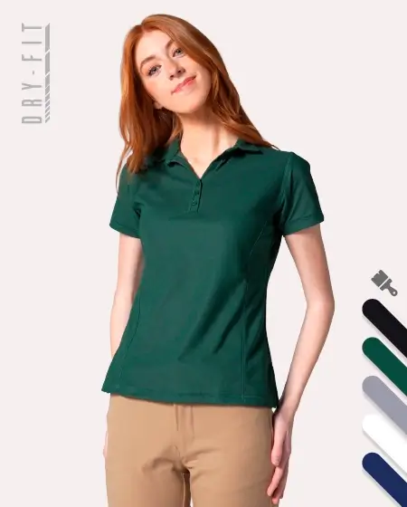 Breathable Micro Pique Polo Shirts For Women's