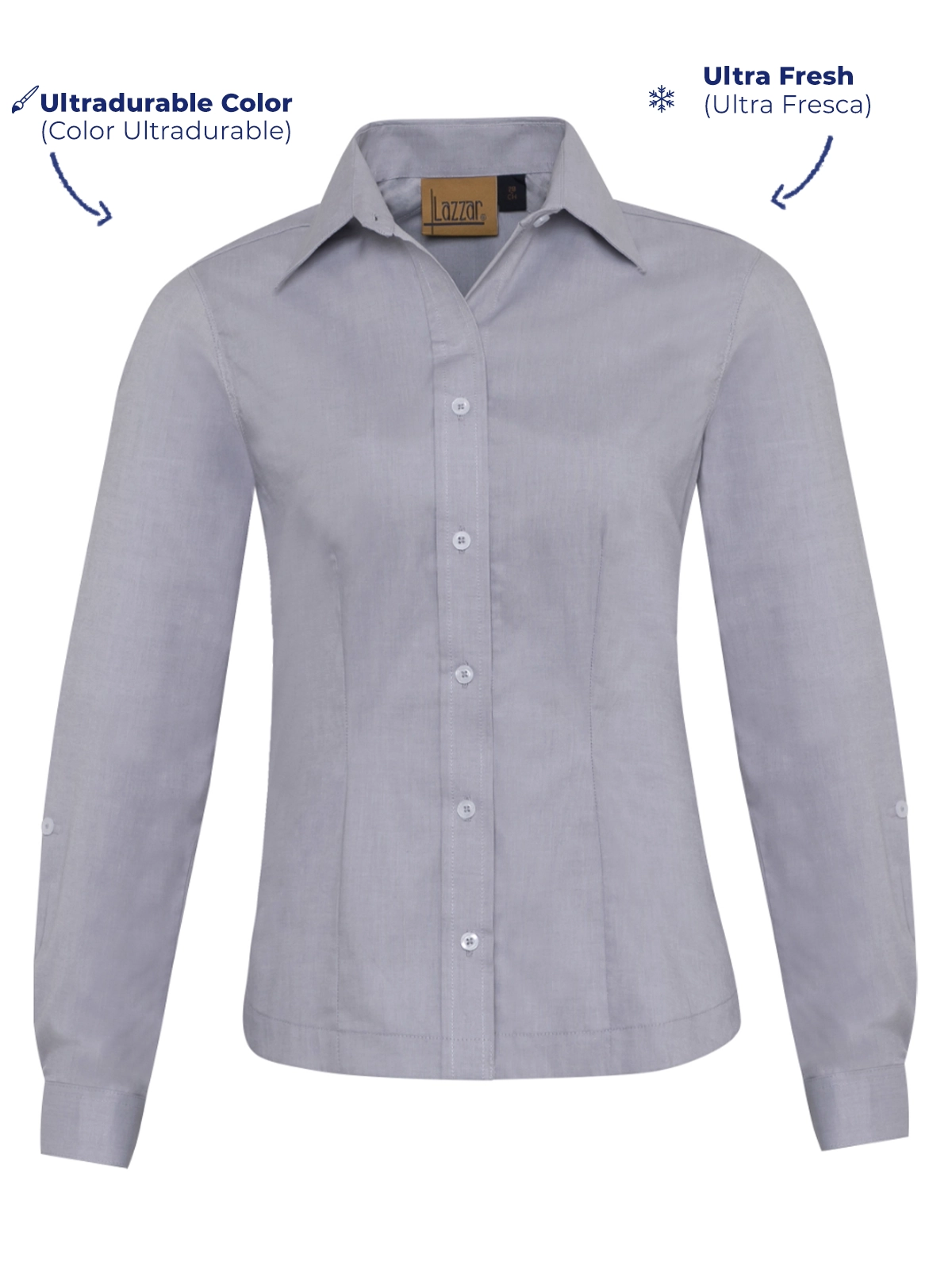 gray oxford blouse