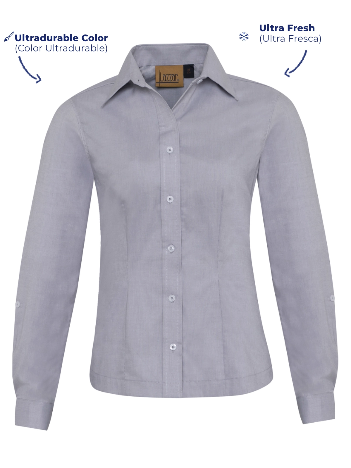 Blusa oxford color gris