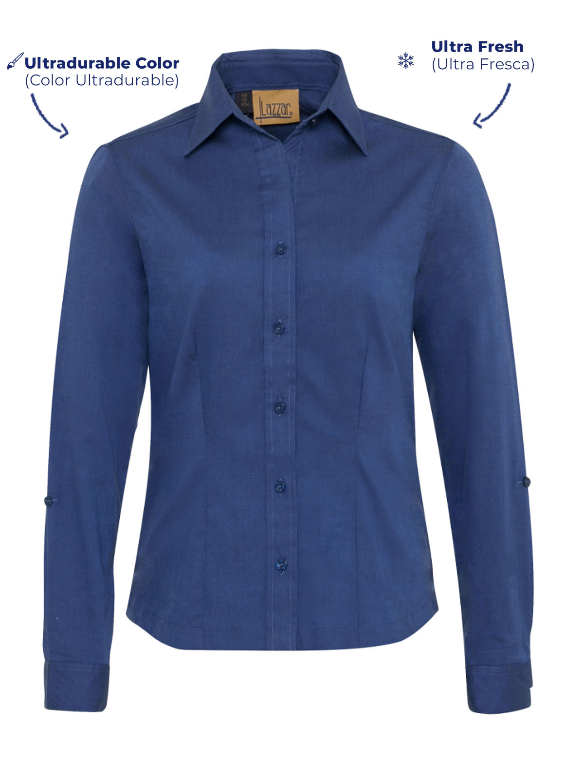Navy blue oxford blouse
