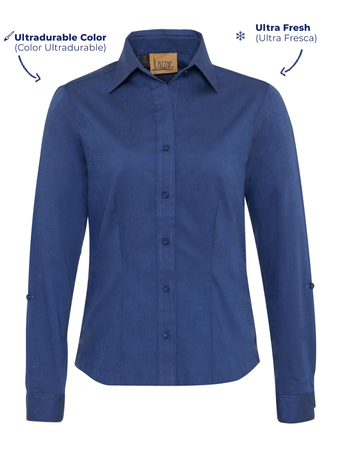 Blusa oxford color azul marino