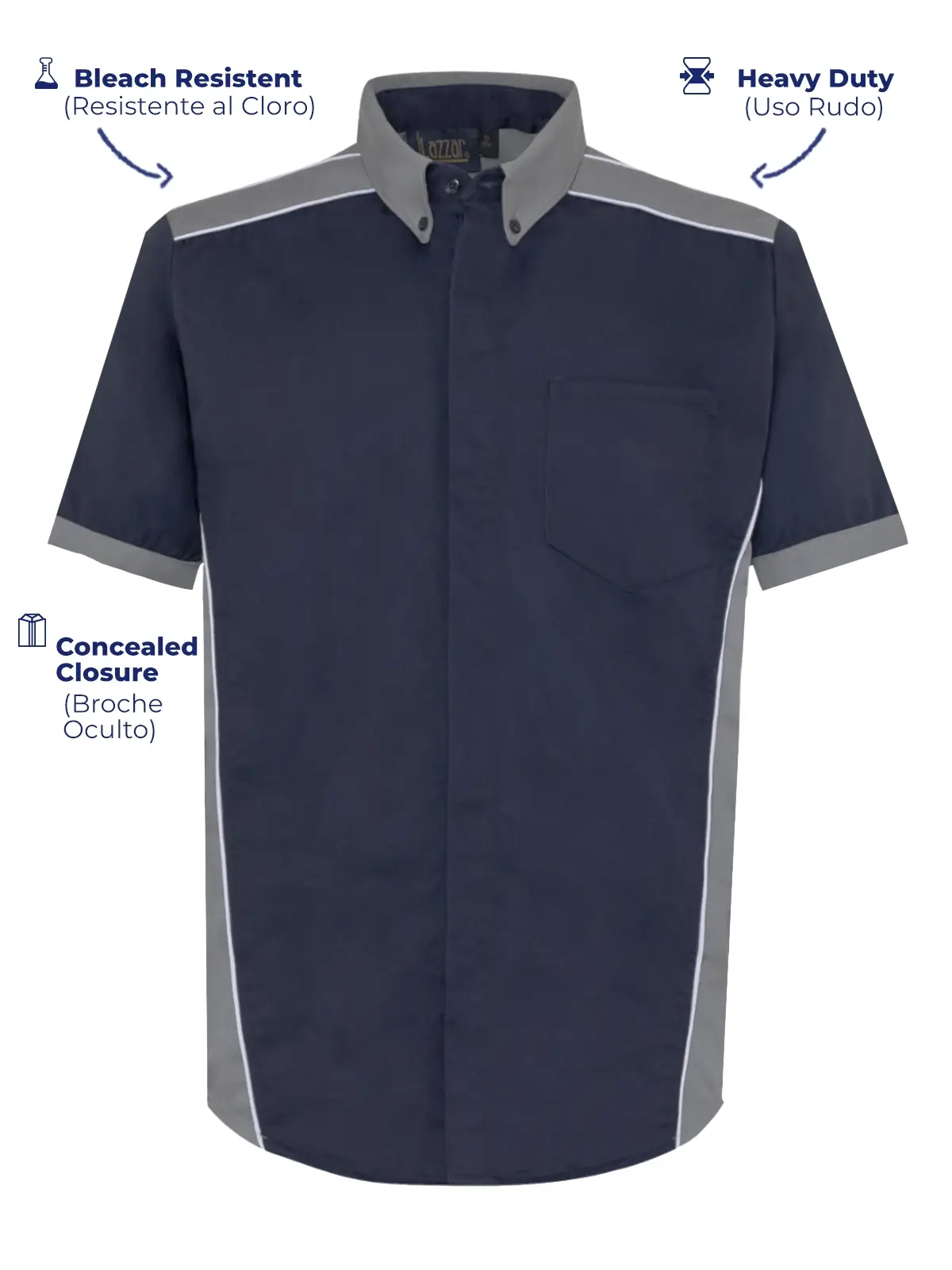 Navy blue industrial shirts