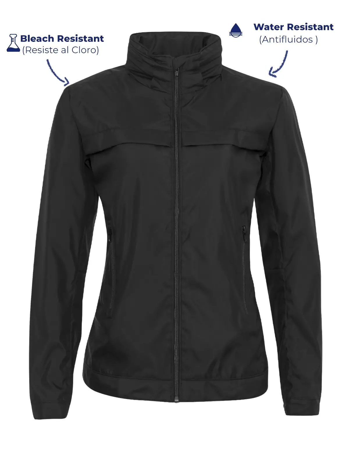 Rain Jacket Woman black  color