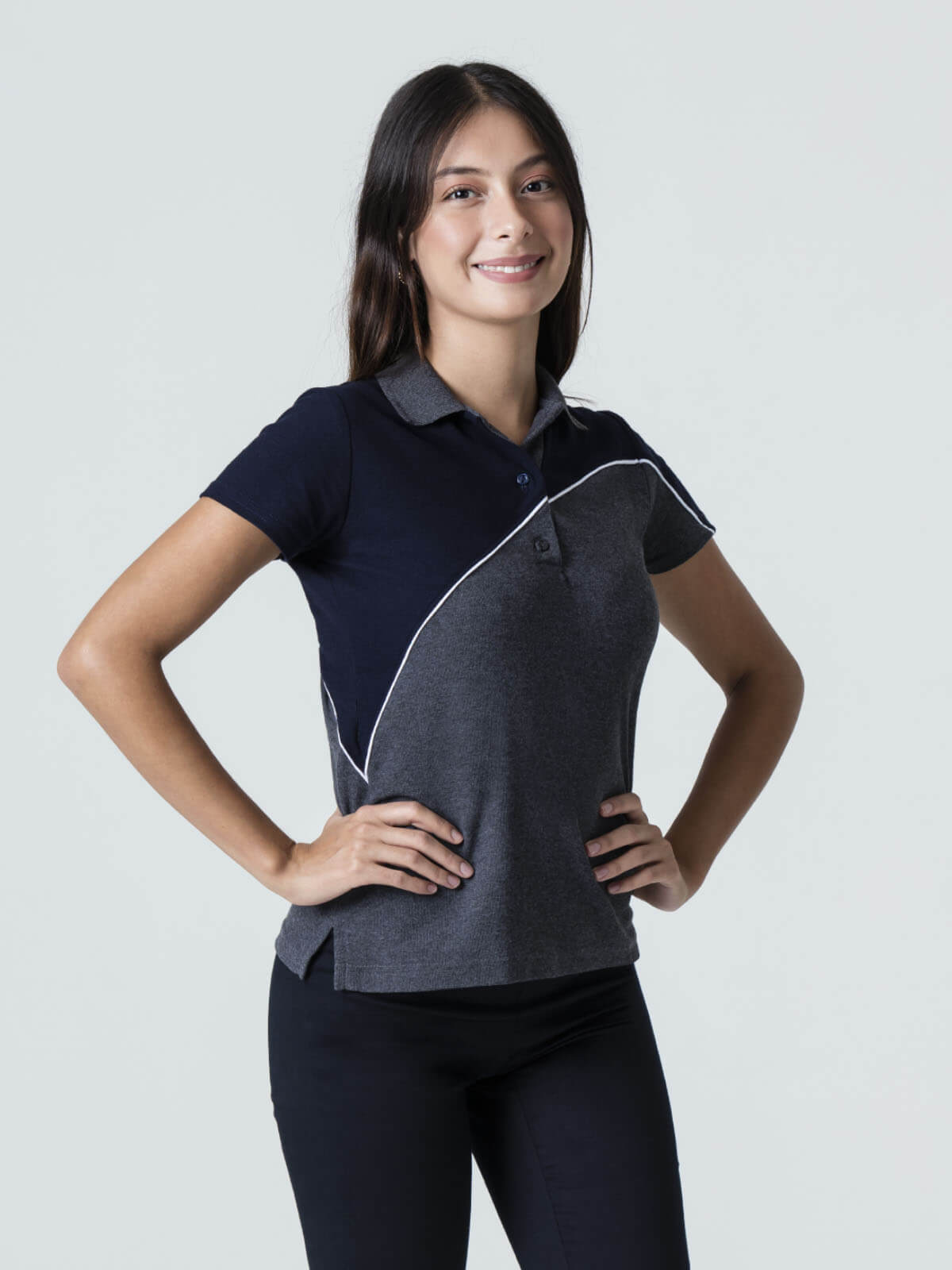 Combined work polo woman