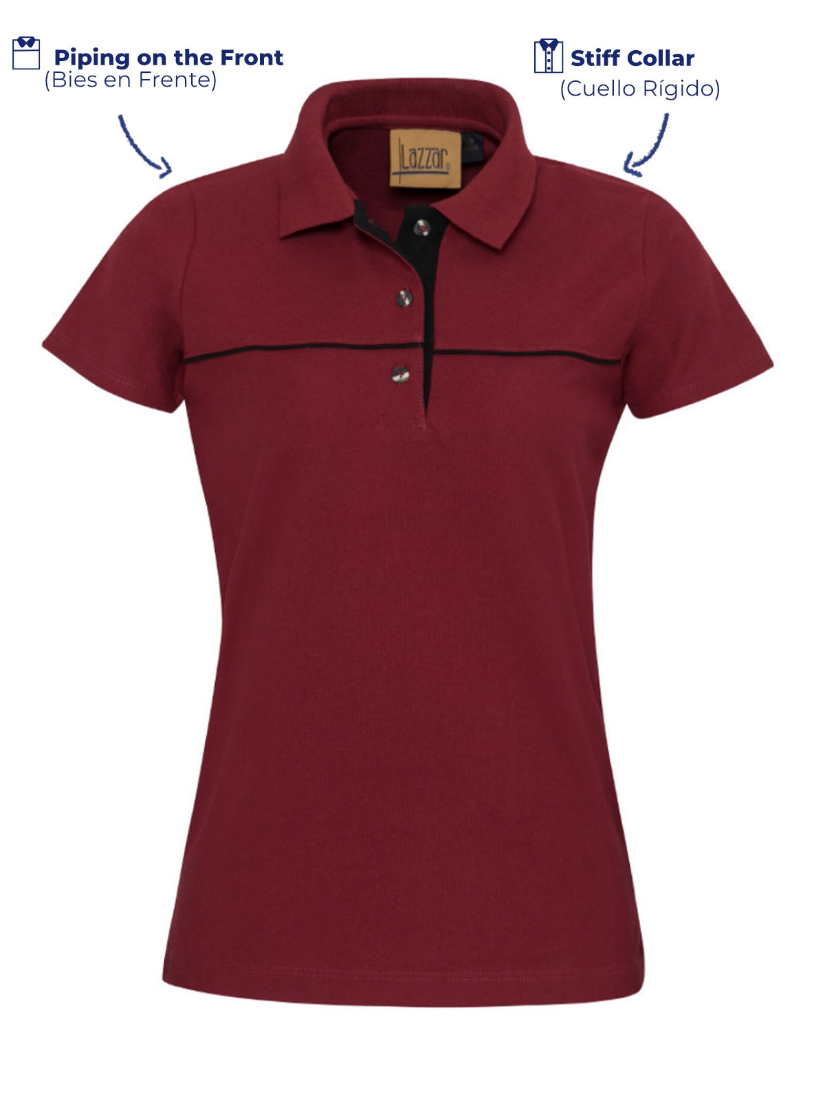 polo para dama color roja