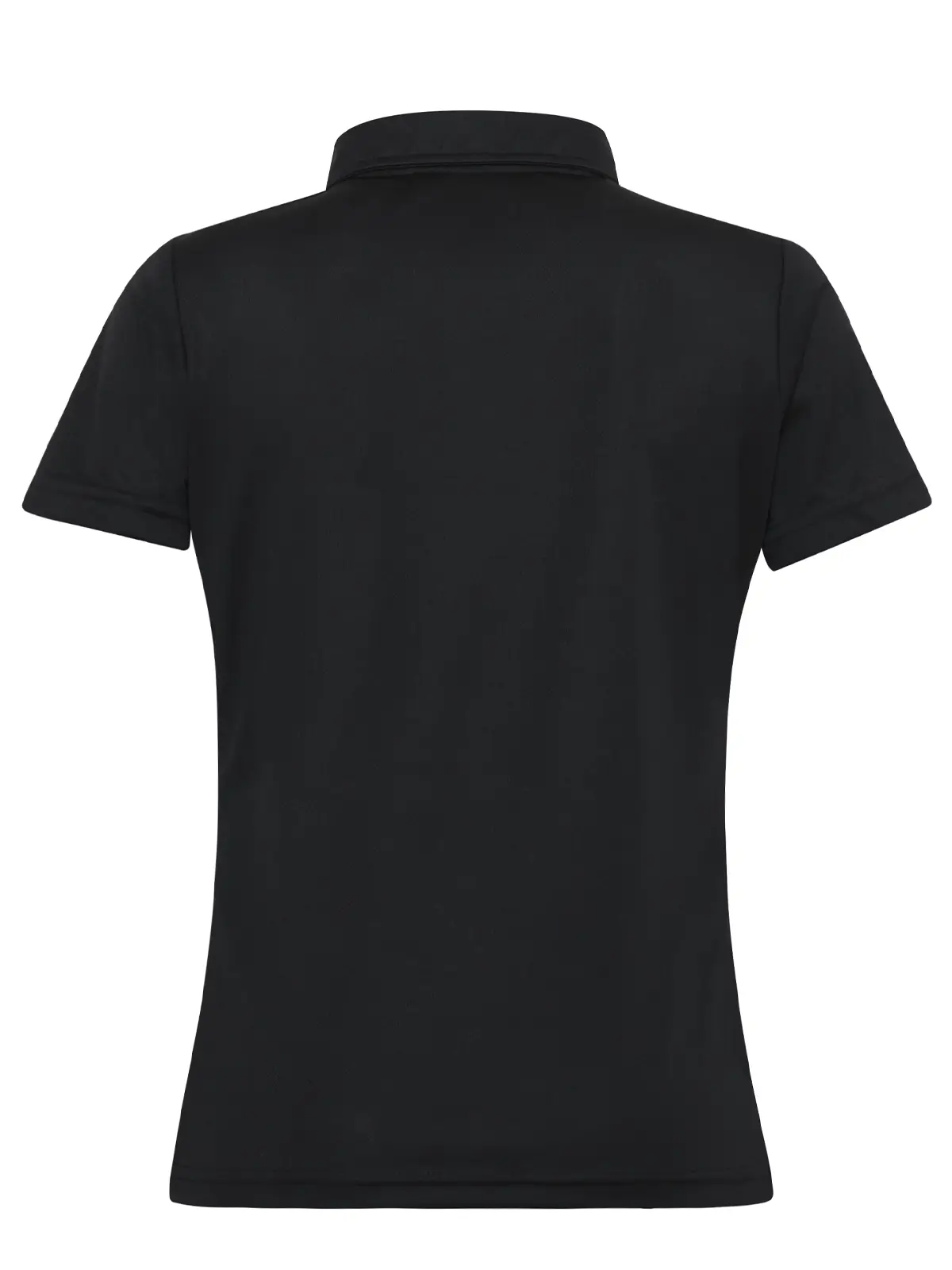 P900 black polo shirt for women rear view