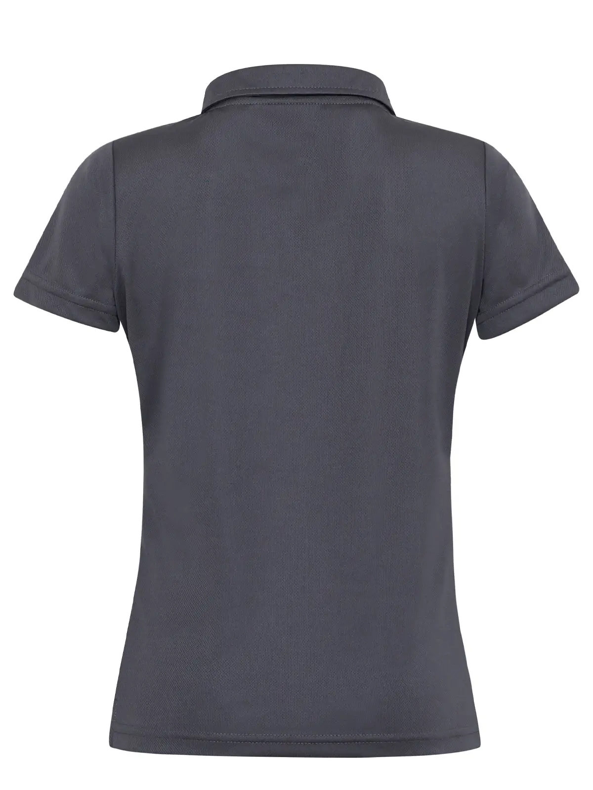 P900 gray polo shirt for women rear view