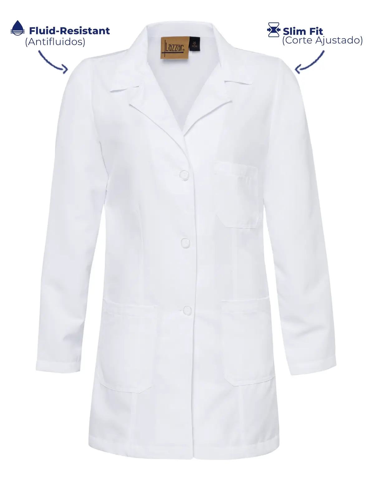 Long sleeve white coat