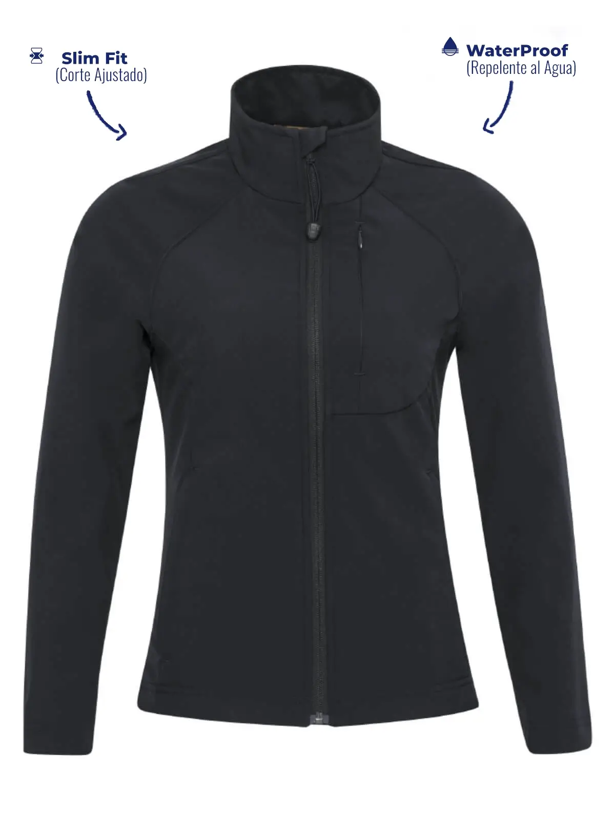 Black Neoprene Work Jacket for Woman