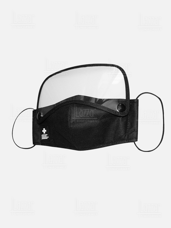 Face shield with triple layer mask
