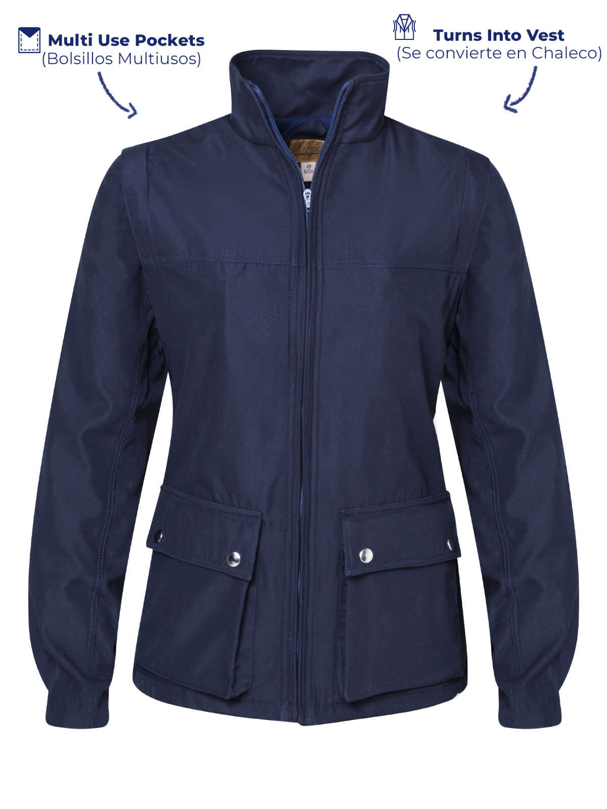 jacket  removable sleeves woman 