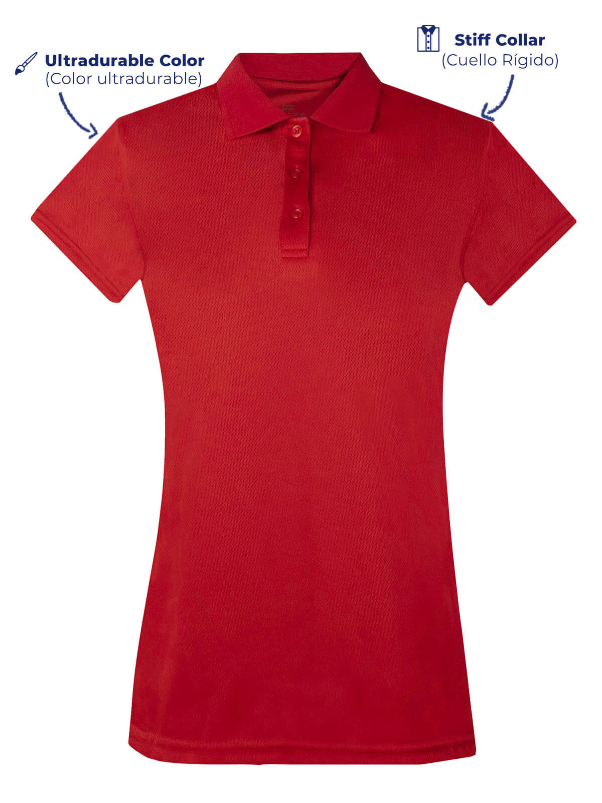 USA Polo Shirt Black Women Red