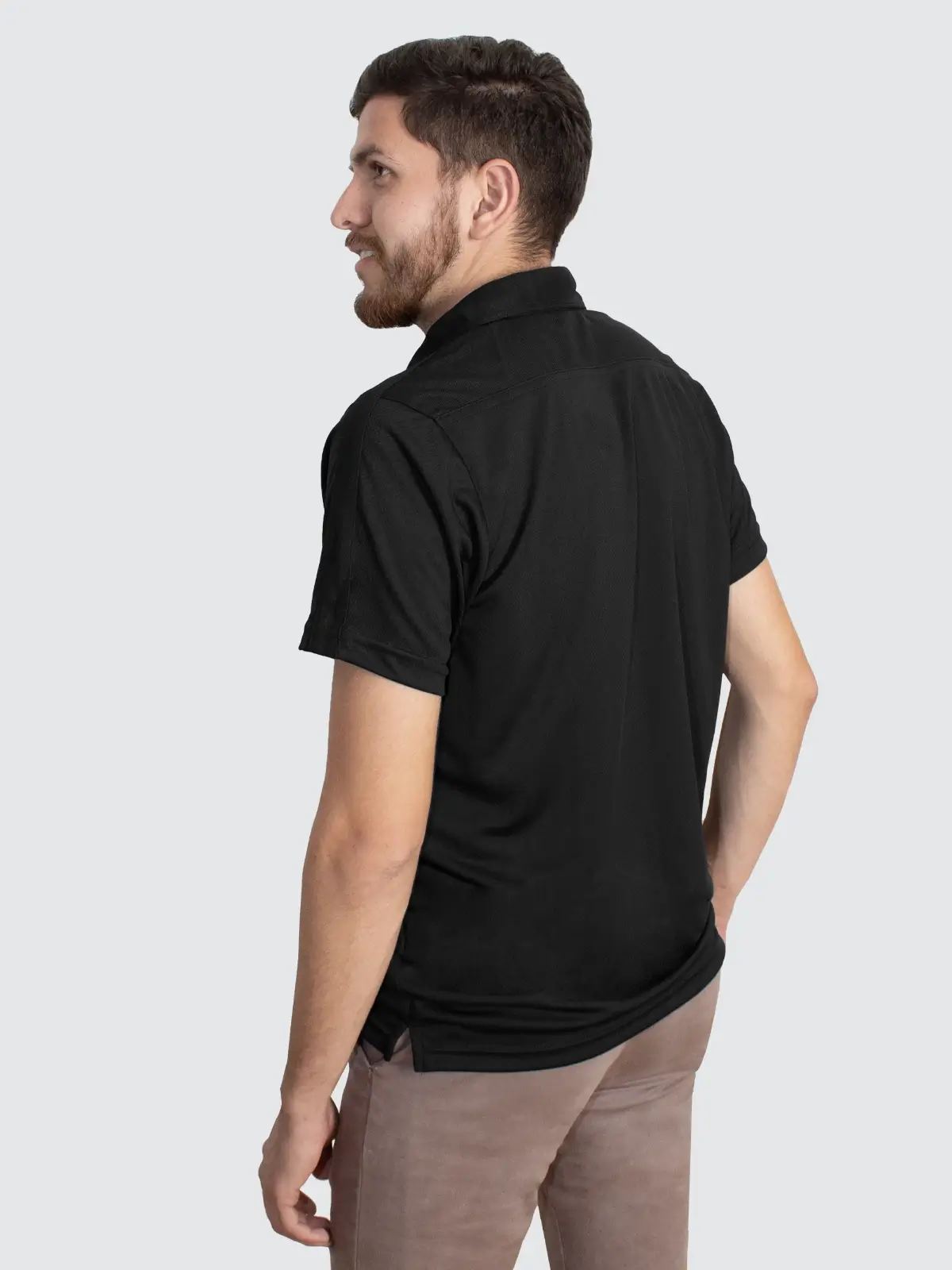 polo shirt color black