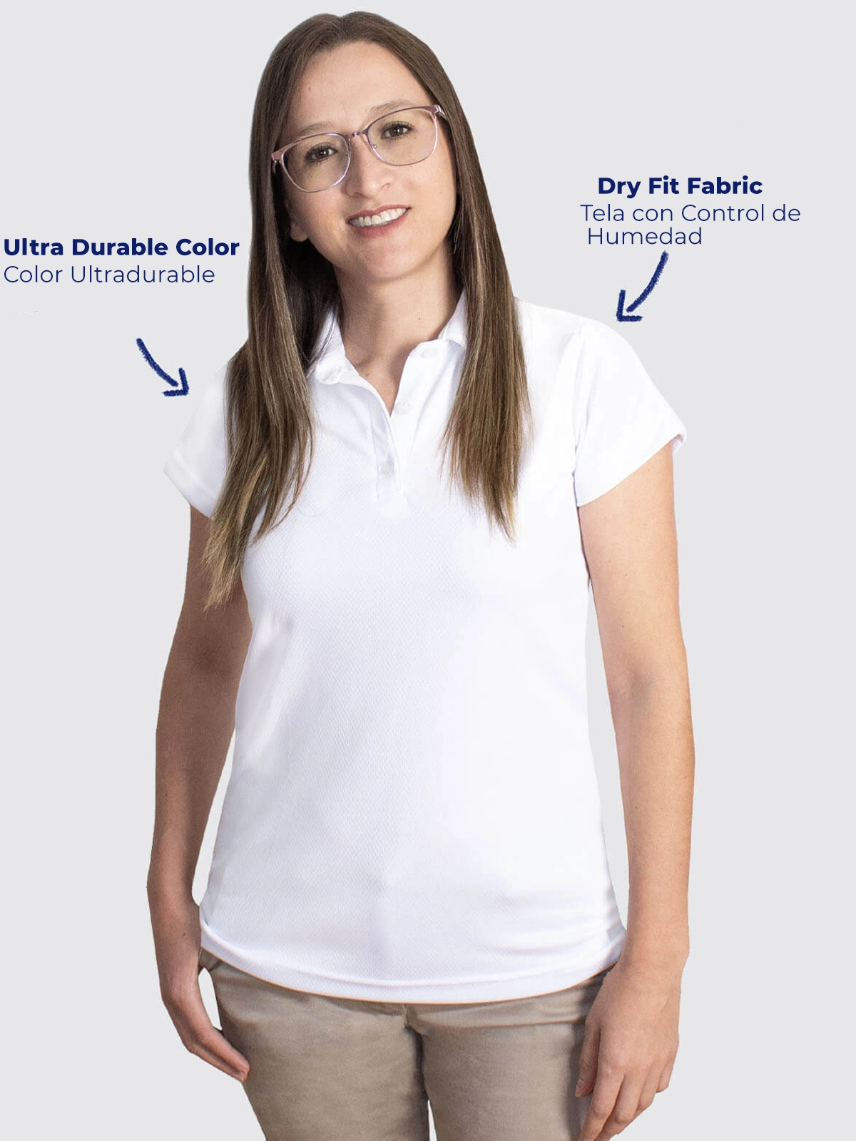 playera color blanco polo golf