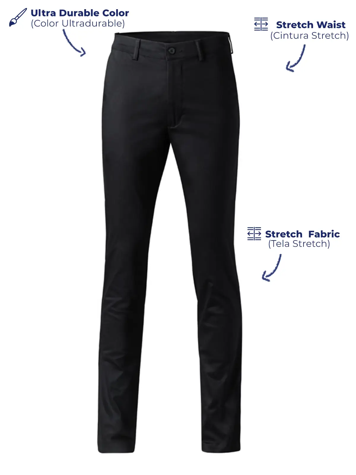 Motel Tailored Bootcut Stretch Pants - Black