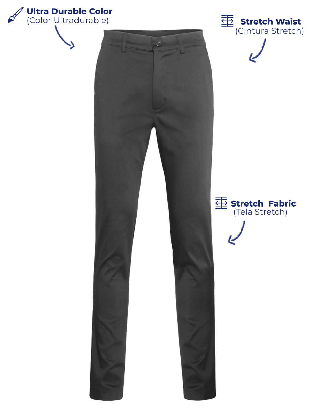 pantalon ejecutivo gris