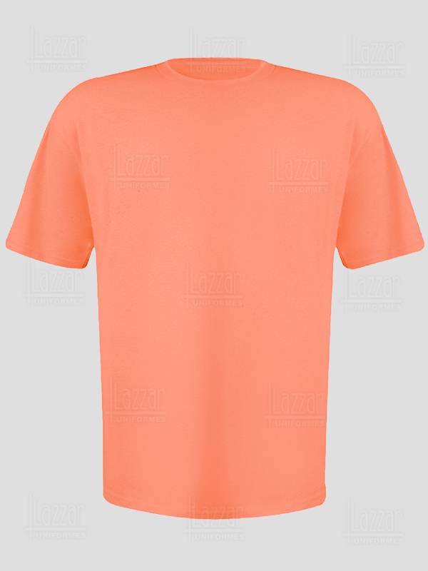 Camiseta cuello redondo color coral
