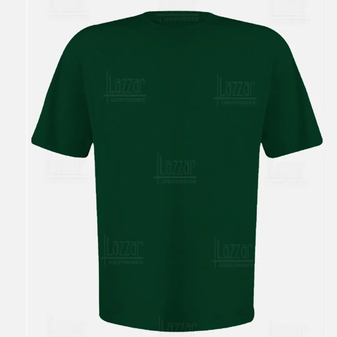 Camiseta cuello redondo color verde bosque