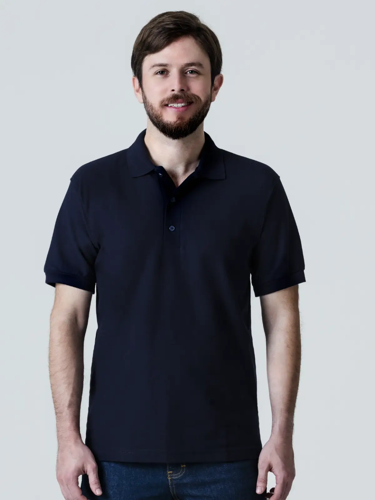 playera polo pique marino