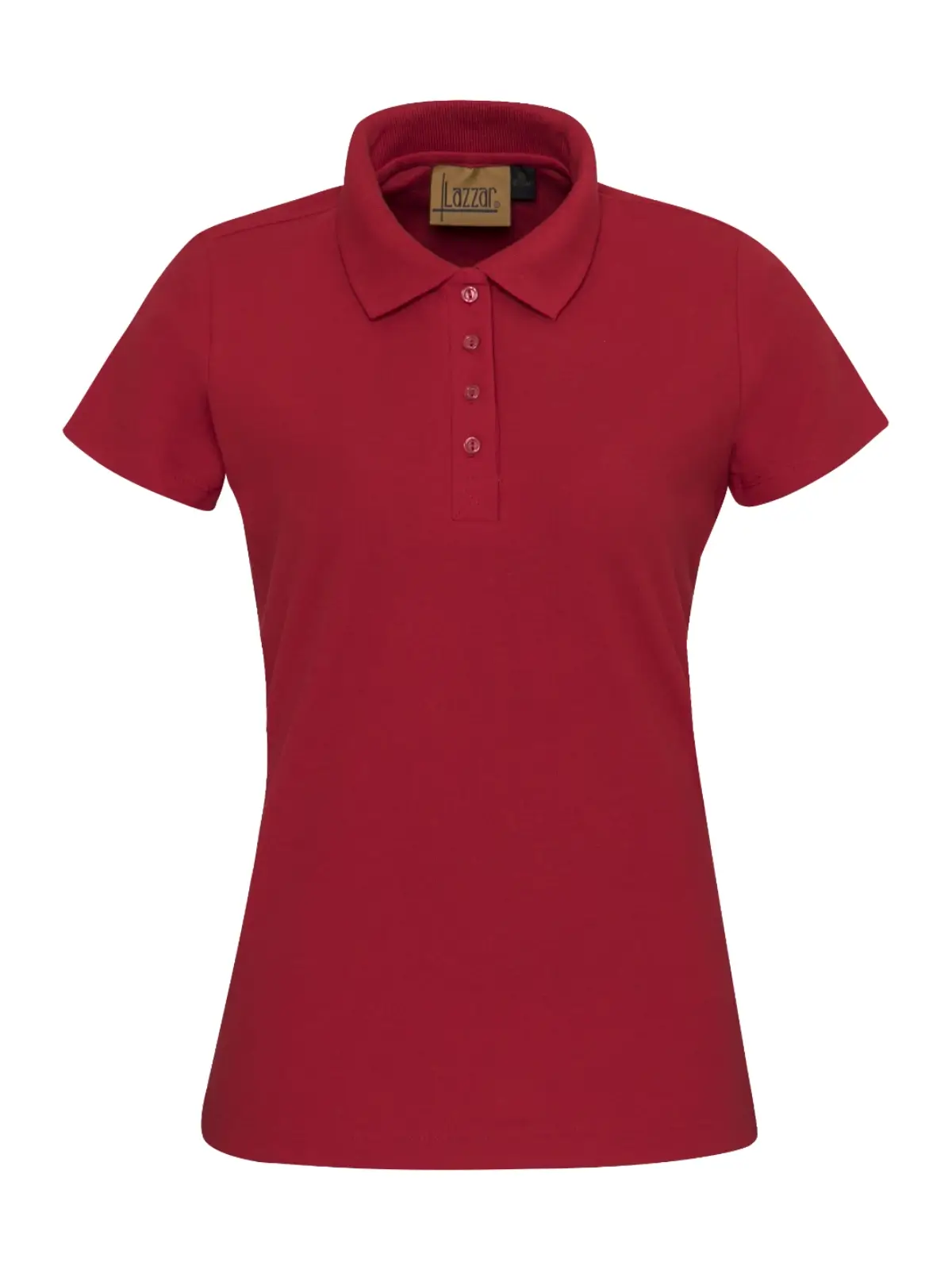 womens pique polo  shirt red