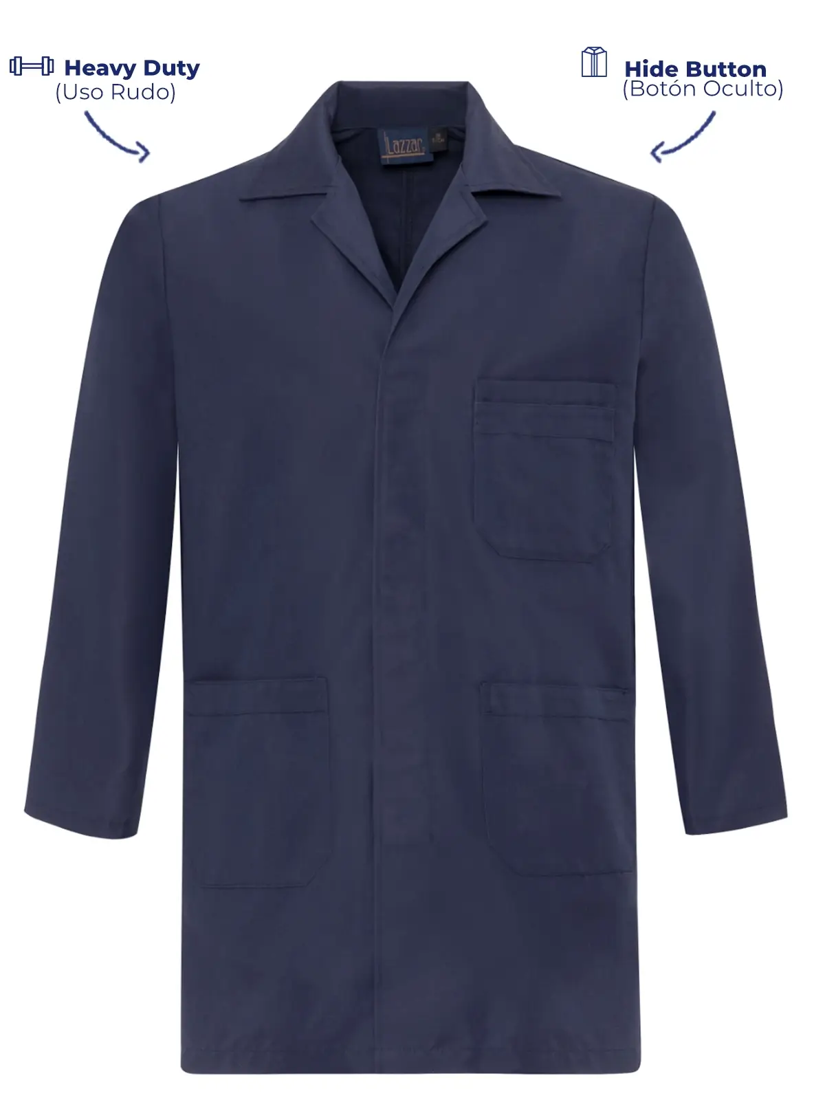 Work Coat Navy Long Sleeves