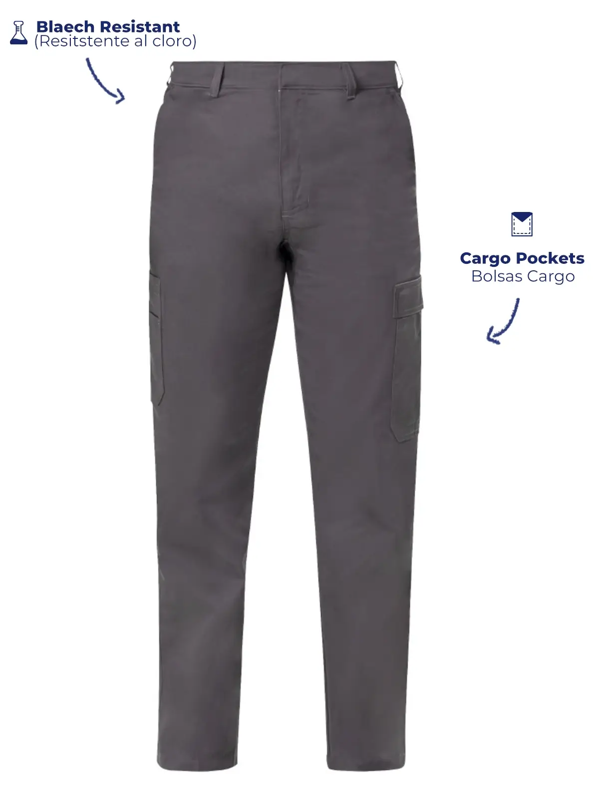 pantalon cargo taller gris