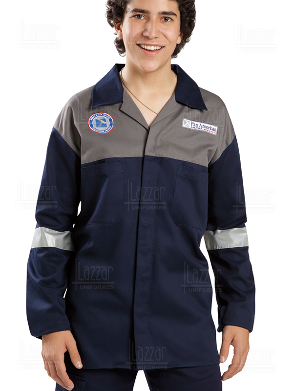 Camisola con cintas reflejantes azul