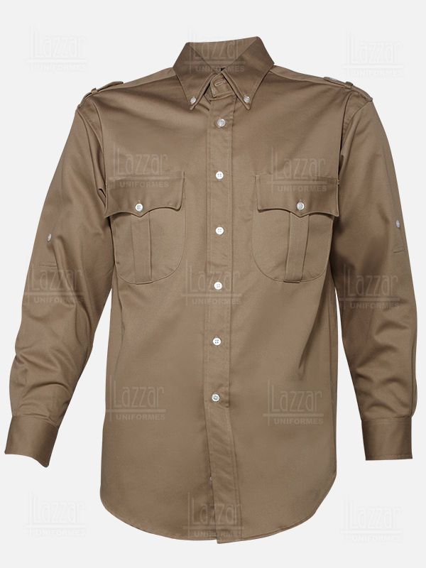 Police shirt khaki color
