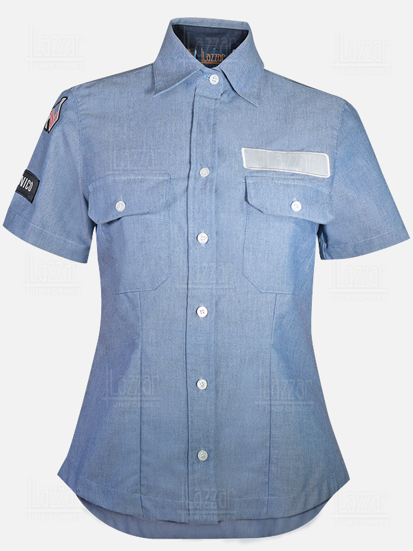 Police shirt sky blue color