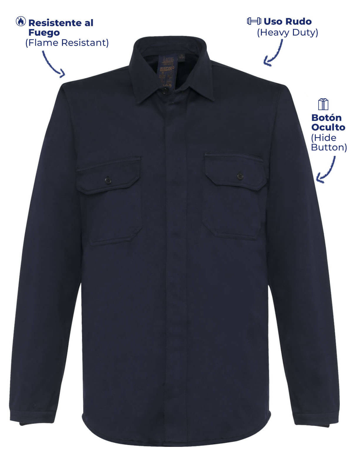 Flame retardant shirt navy blue color