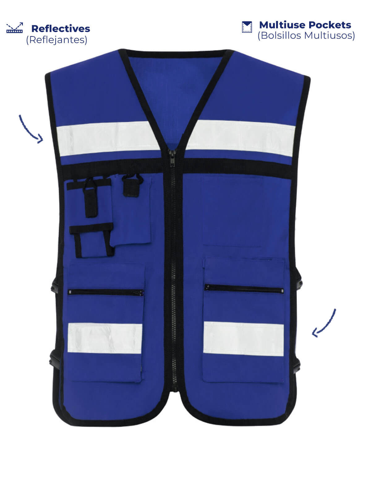 Personalized Safety Vests blue
