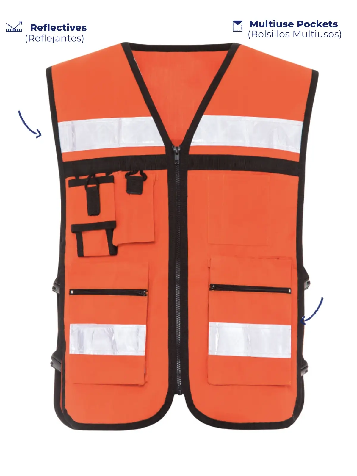 Personalized Safety Vests orange