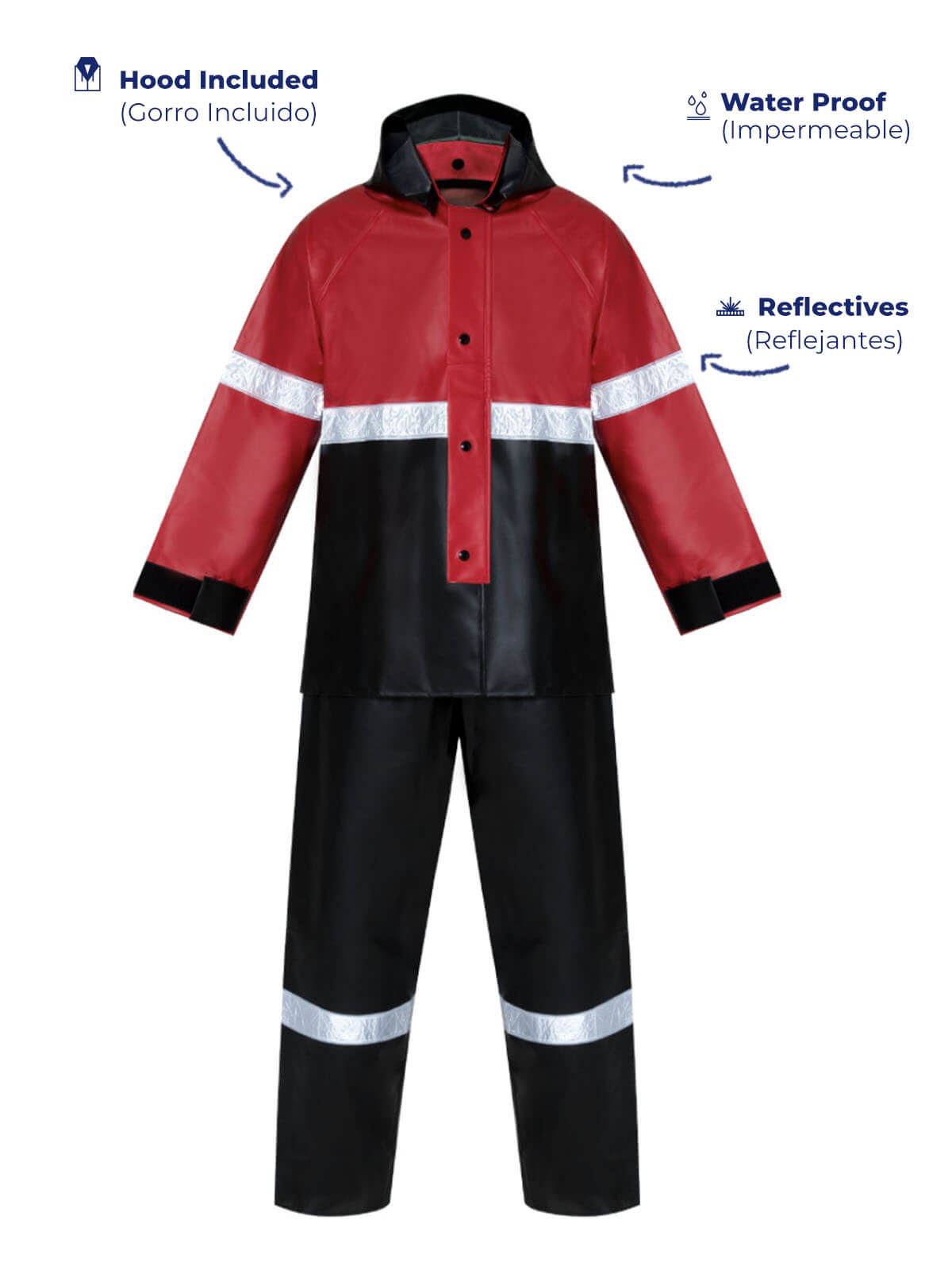 Motorcyclist Reflective Raincoat