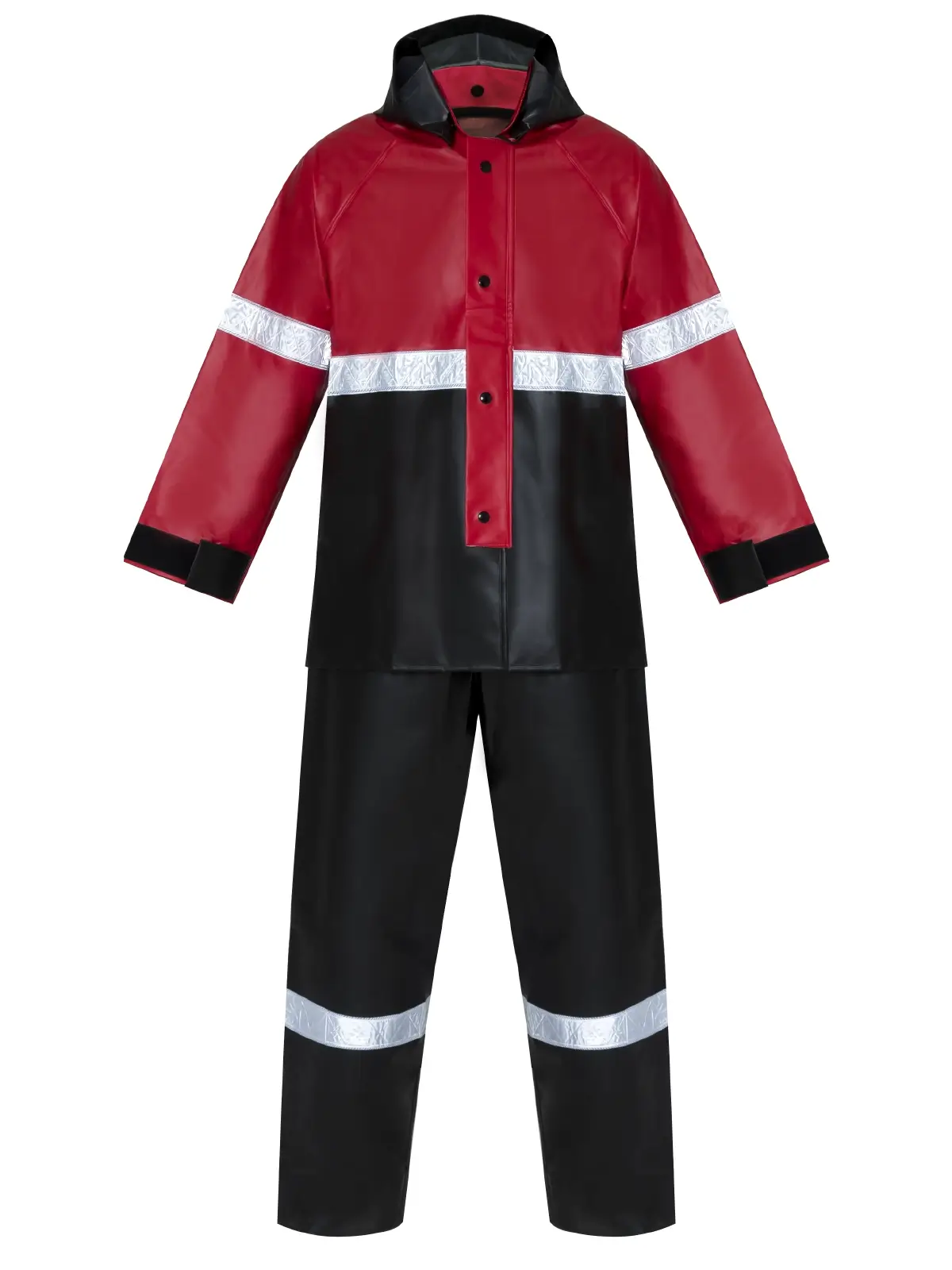 Motorcyclist Reflective Raincoat red 