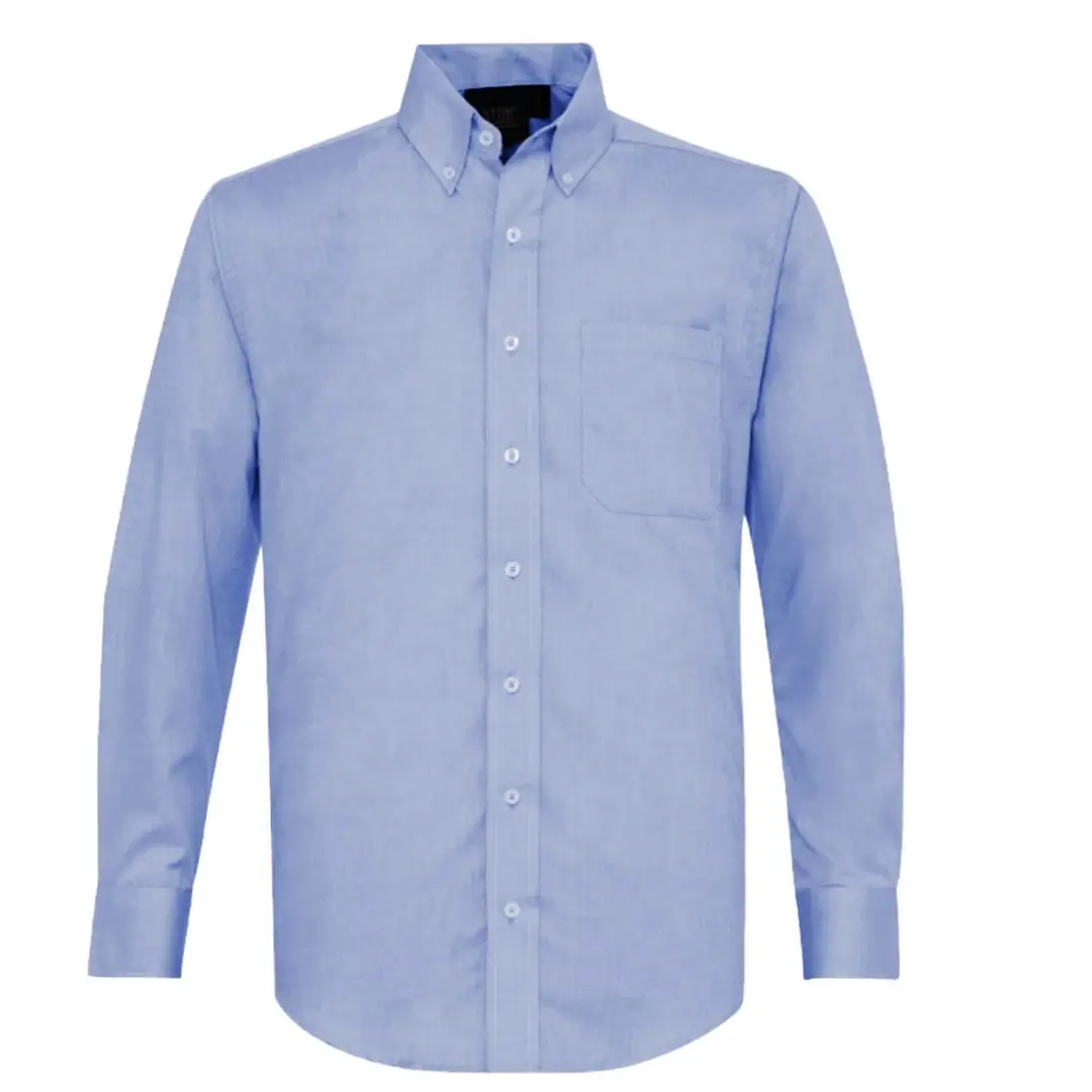 camisa de gabardina azul