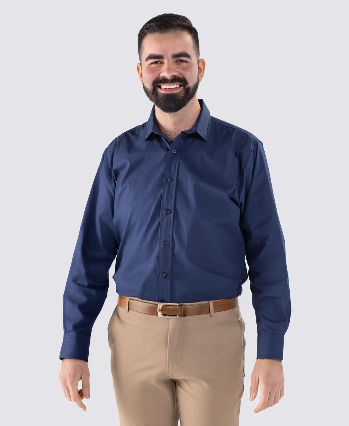 camisa de vestir azul