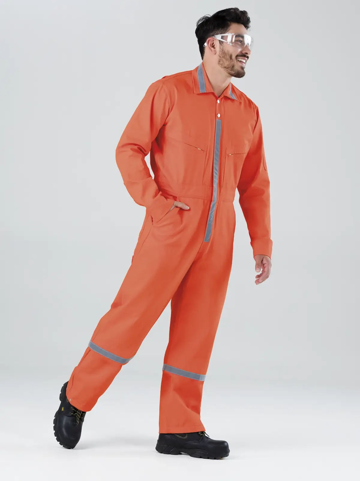 Embroidered Work Coveralls orange