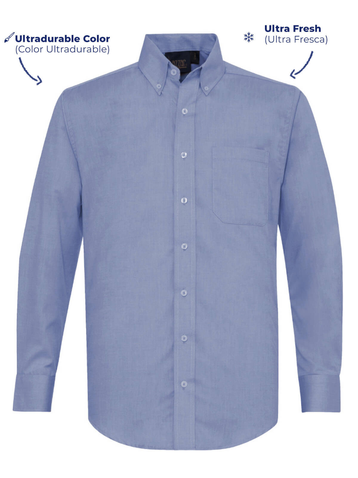 Sky blue oxford long sleeve shirts