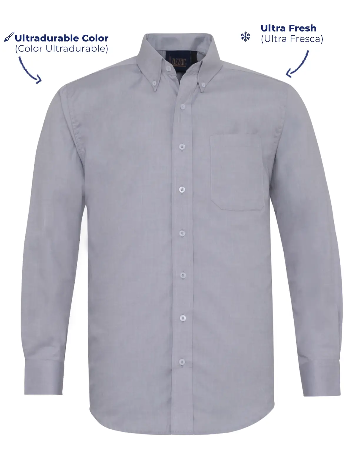 Long sleeve gray oxford shirts