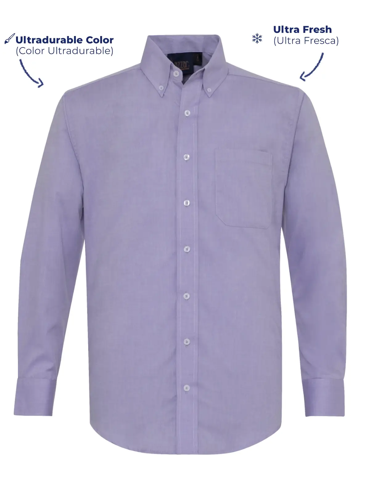 Long sleeve purple oxford shirts
