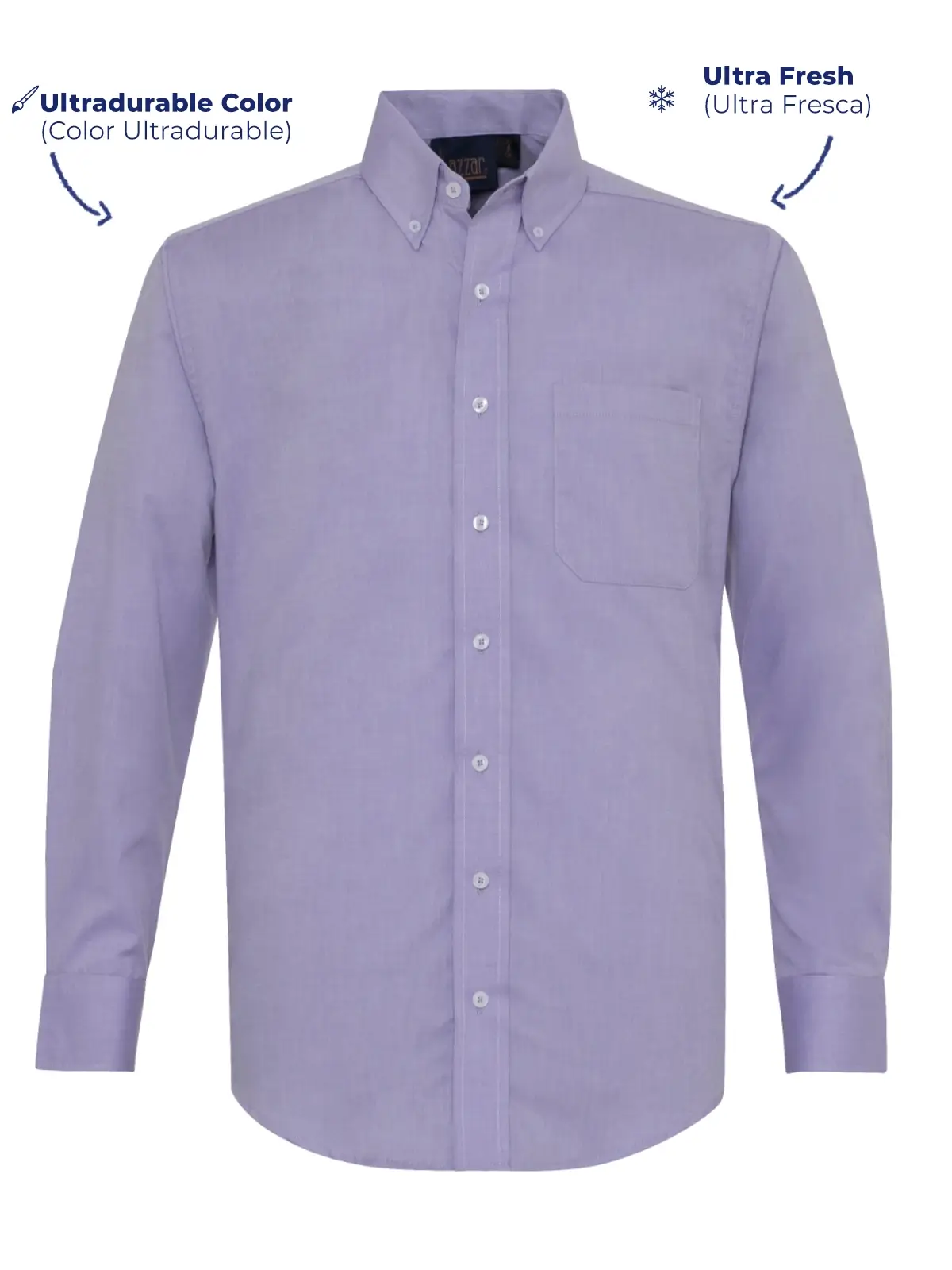 camisa purpura de caballero oxford 