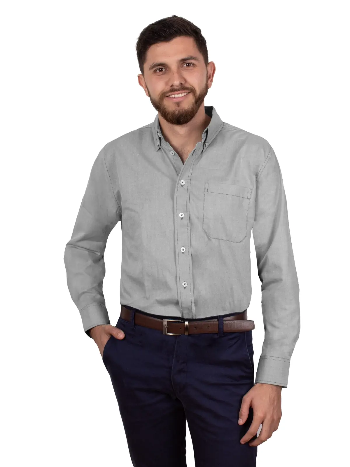 Men's Oxford Shirts Gray color