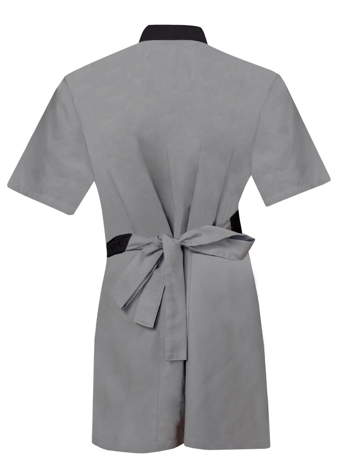 gray short sleeves waitress gown for short sleeves