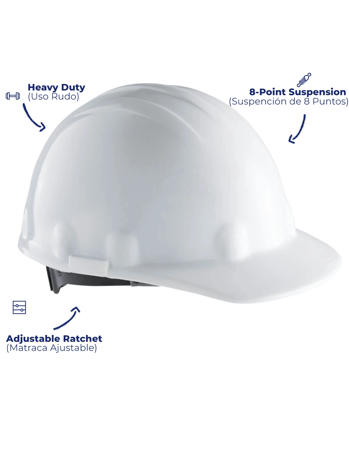 Casco de seguridad para construccion color blanco