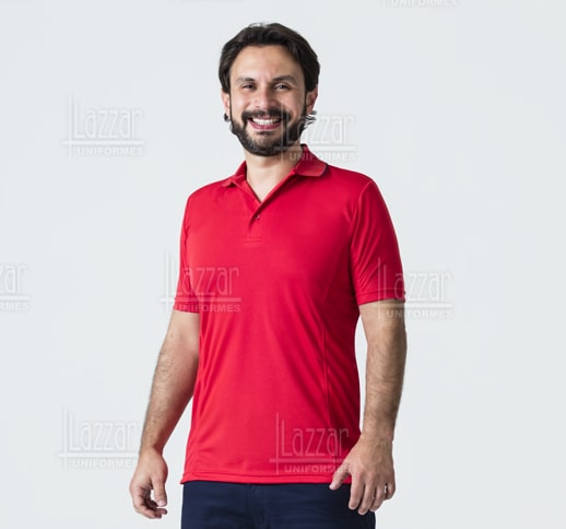 playera polo roja