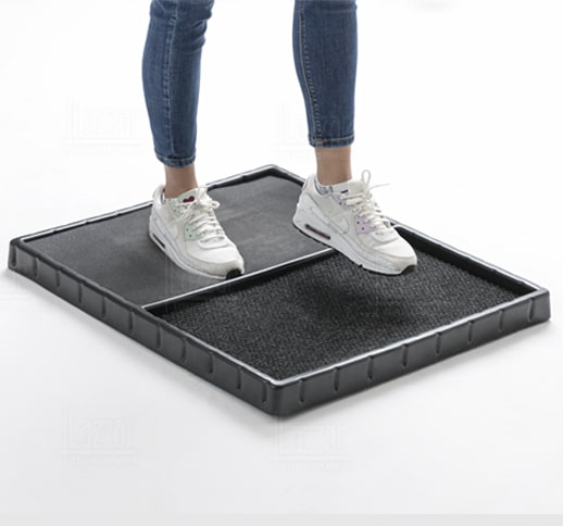 Sanitizing Mat for Shoes with Absorbent Wipe Pad